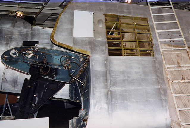 TBM_05.jpg - Removal of riveted panels and the start of trial fitting replacements.